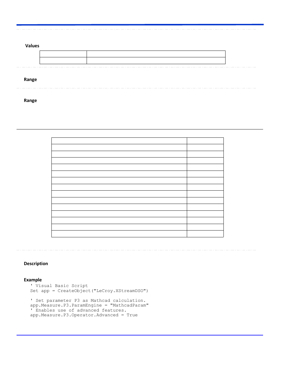 Mathcadparamarith | Teledyne LeCroy WaveRunner Automation Command User Manual | Page 366 / 460