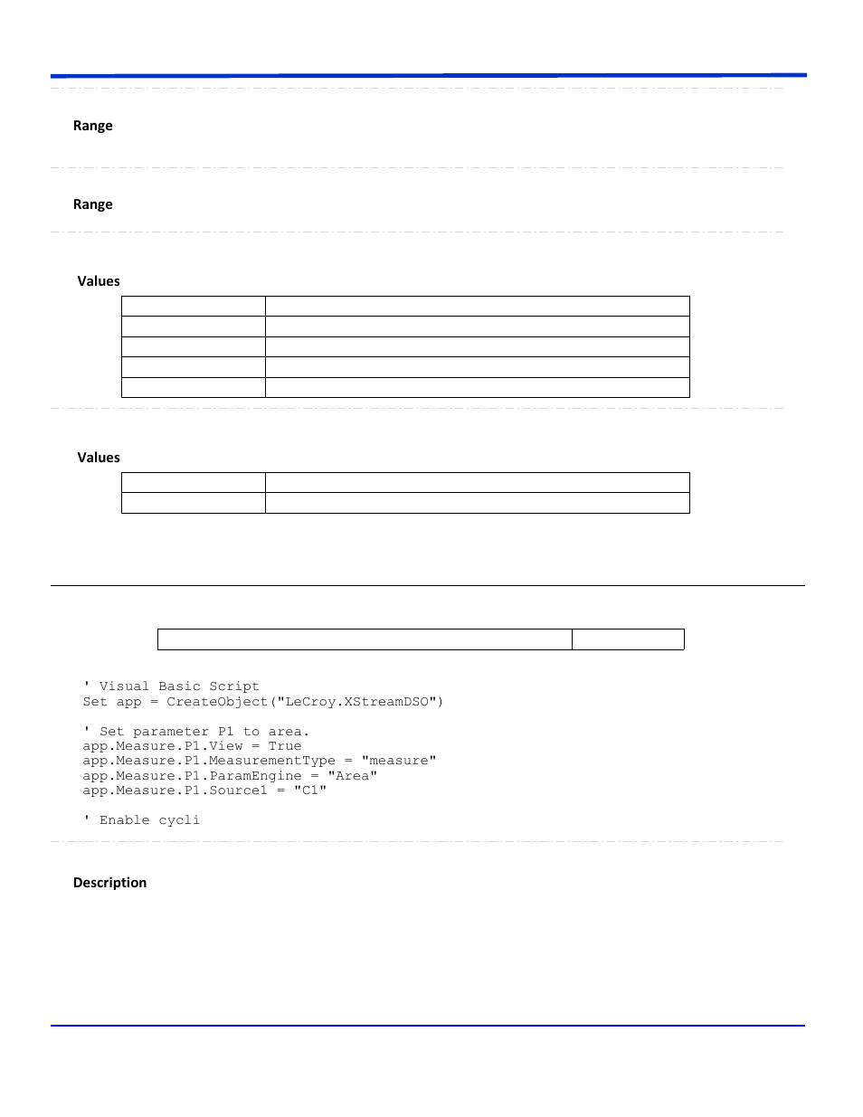 Area, Autocorrelationsignaltonoise | Teledyne LeCroy WaveRunner Automation Command User Manual | Page 378 / 460