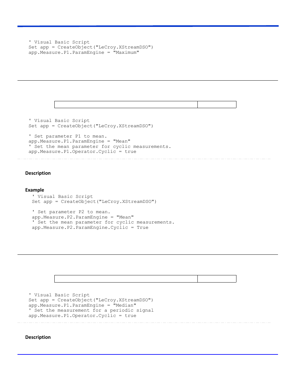 Mean, Median | Teledyne LeCroy WaveRunner Automation Command User Manual | Page 420 / 460