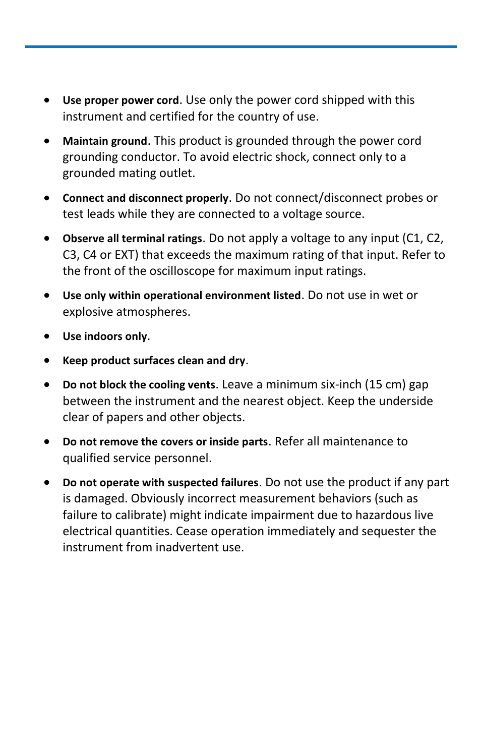 Precautions | Teledyne LeCroy WaveRunner МXi-A Getting Started Manual User Manual | Page 10 / 128