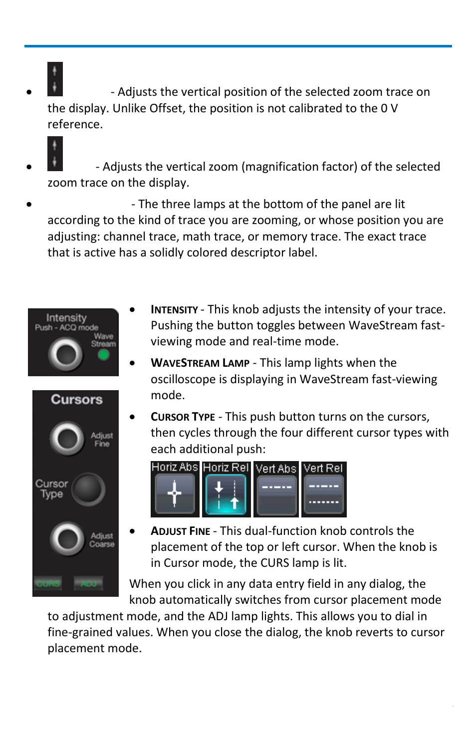 Special features controls, Getting started manual | Teledyne LeCroy WaveRunner МXi-A Getting Started Manual User Manual | Page 25 / 128