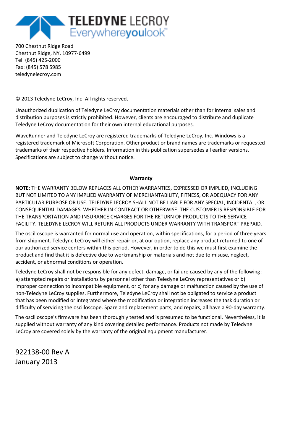 Teledyne LeCroy WaveRunner МXi-A Getting Started Manual User Manual | Page 4 / 128