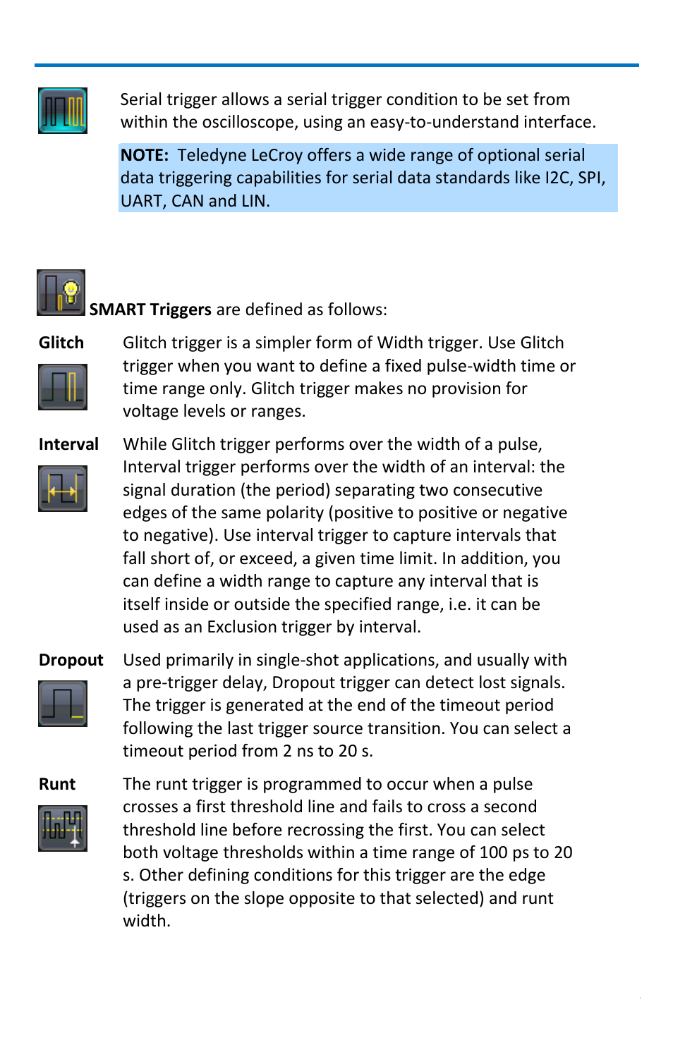 Smart triggers | Teledyne LeCroy WaveRunner МXi-A Getting Started Manual User Manual | Page 47 / 128