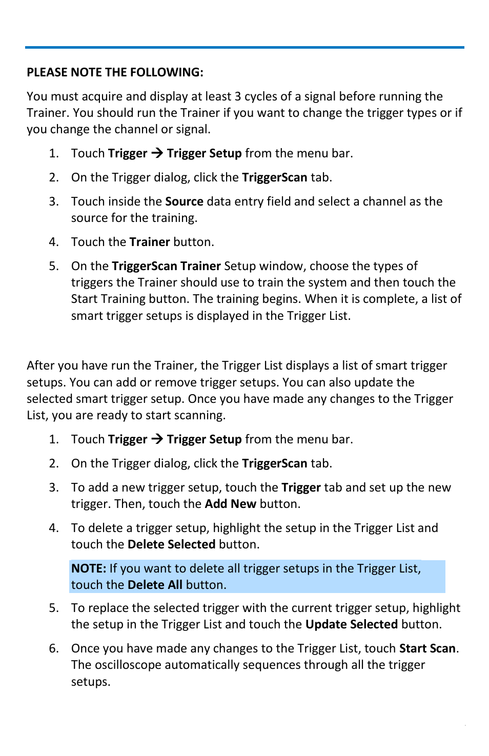 Starting triggerscan | Teledyne LeCroy WaveRunner МXi-A Getting Started Manual User Manual | Page 51 / 128