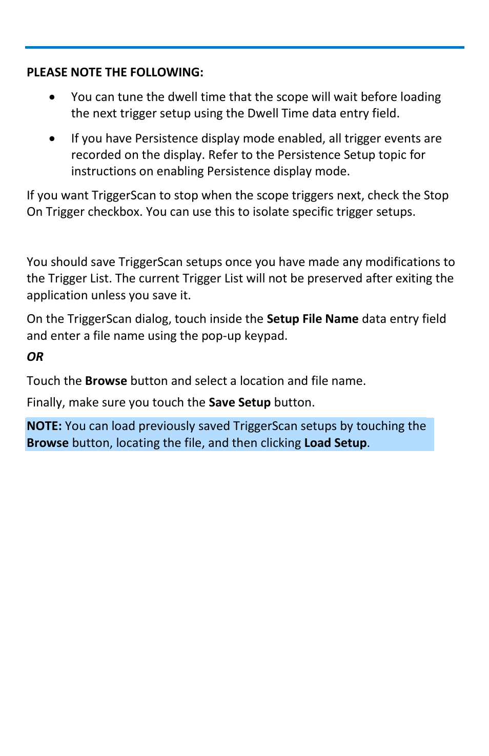 Saving triggerscan setups | Teledyne LeCroy WaveRunner МXi-A Getting Started Manual User Manual | Page 52 / 128