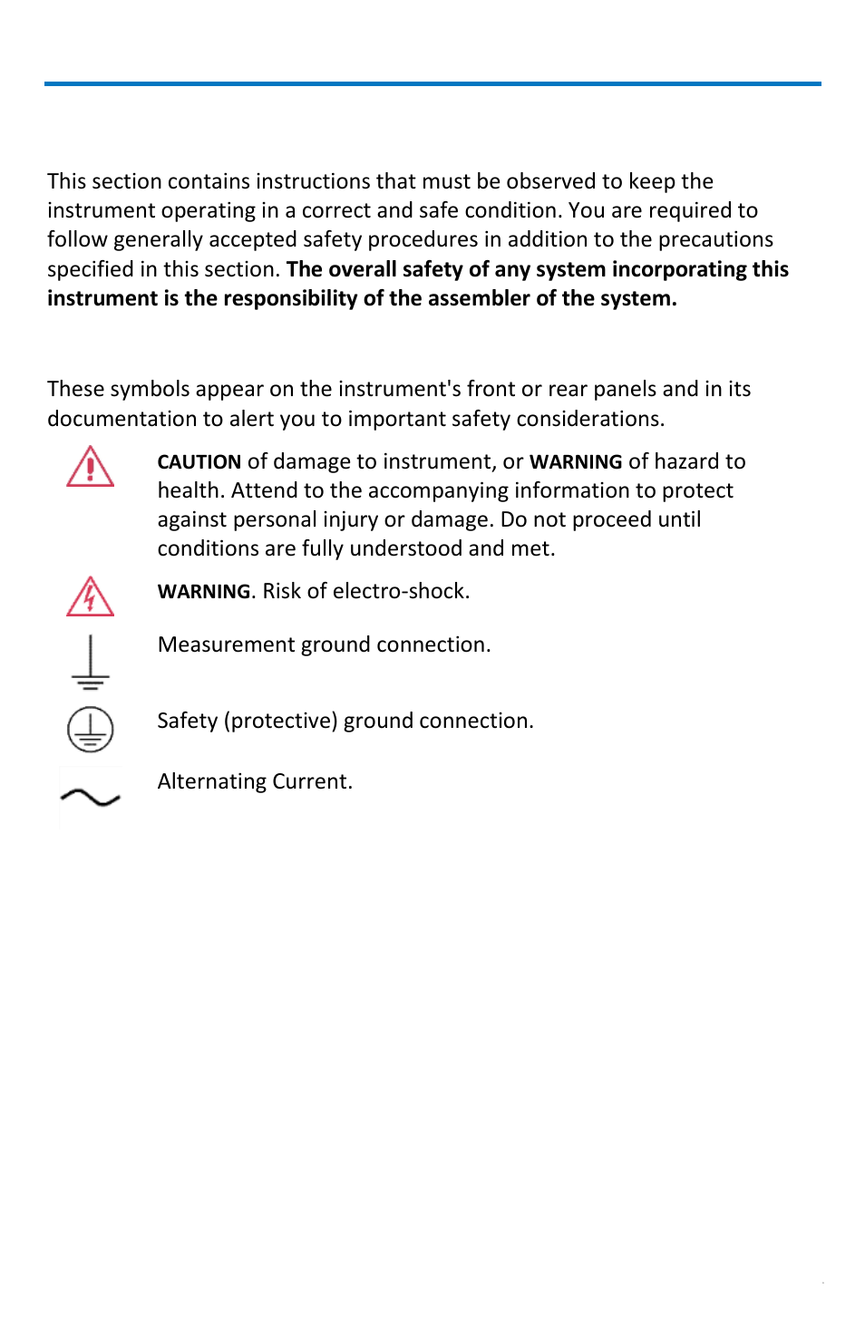 Safety instructions, Symbols | Teledyne LeCroy WaveRunner МXi-A Getting Started Manual User Manual | Page 9 / 128