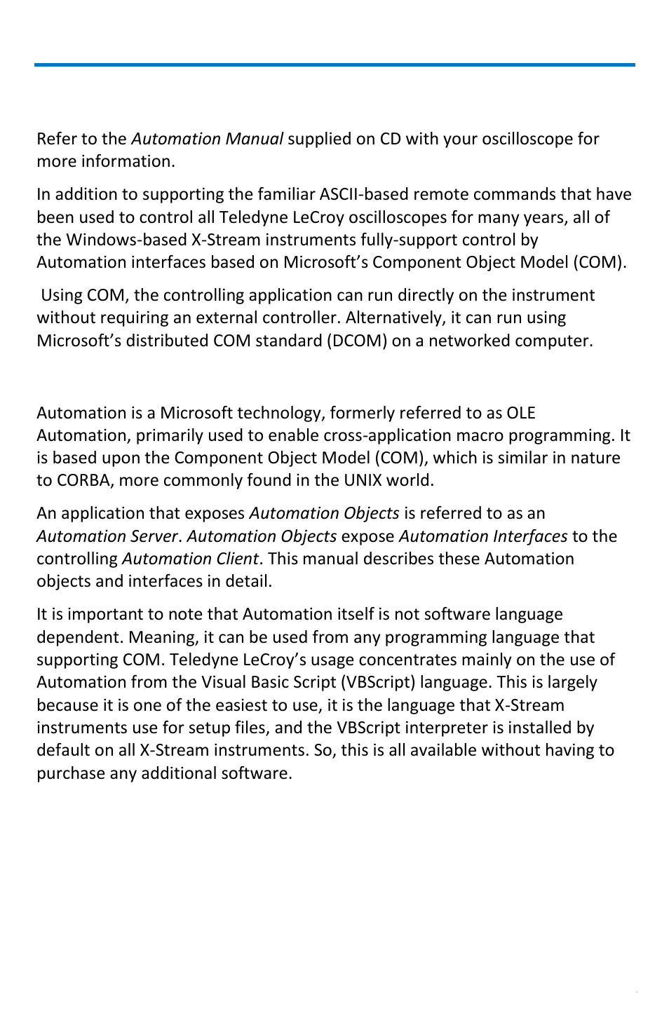 Automation, Standards | Teledyne LeCroy WaveRunner МXi-A Getting Started Manual User Manual | Page 93 / 128