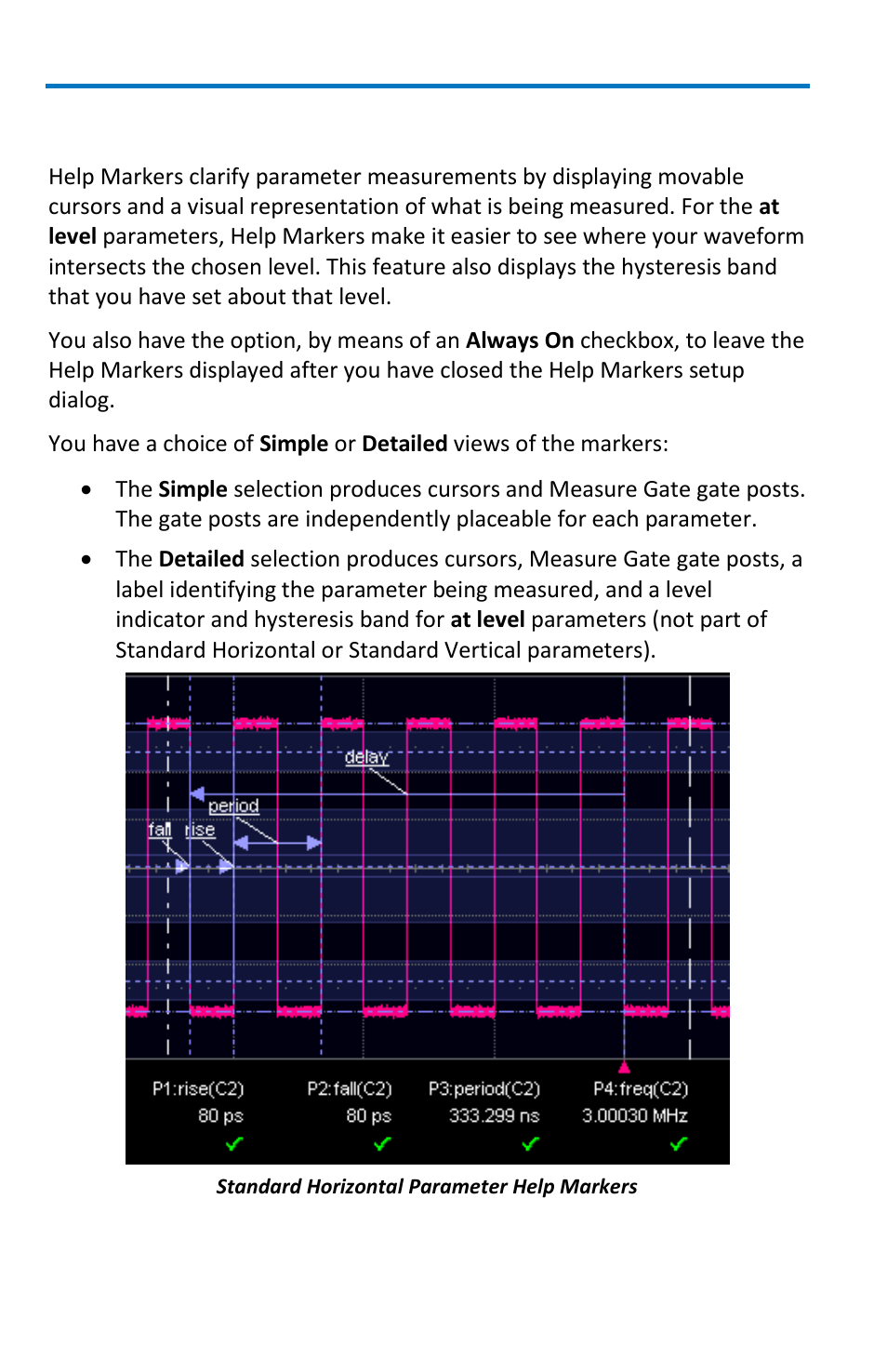 Help markers | Teledyne LeCroy WaveRunner 6 Zi and 12-Bit HRO Getting Started Manual User Manual | Page 110 / 198