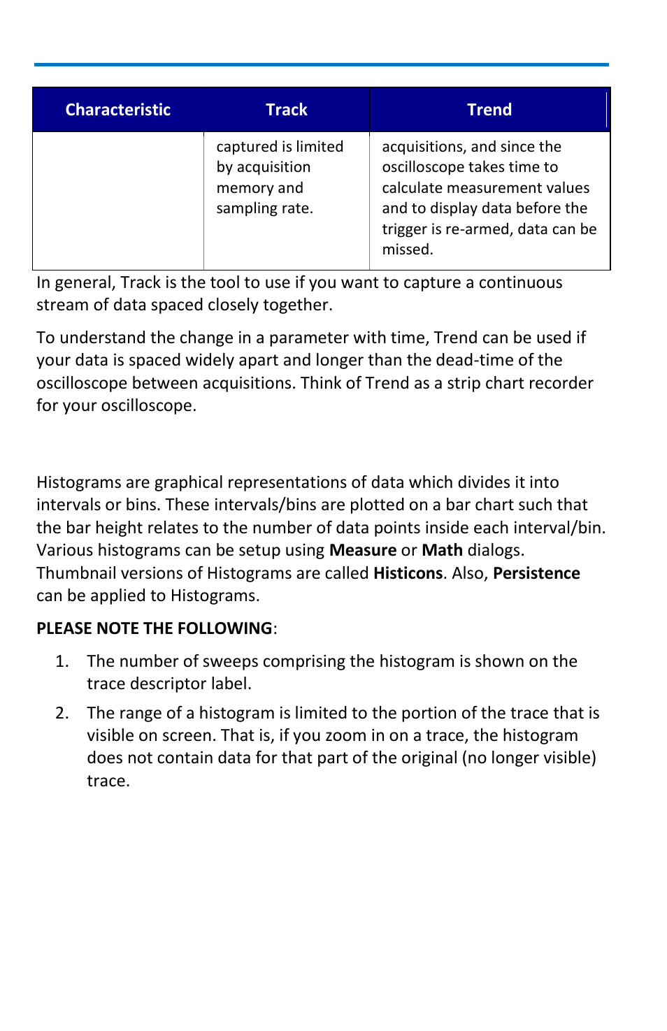 Creating and viewing a histogram | Teledyne LeCroy WaveRunner 6 Zi and 12-Bit HRO Getting Started Manual User Manual | Page 114 / 198