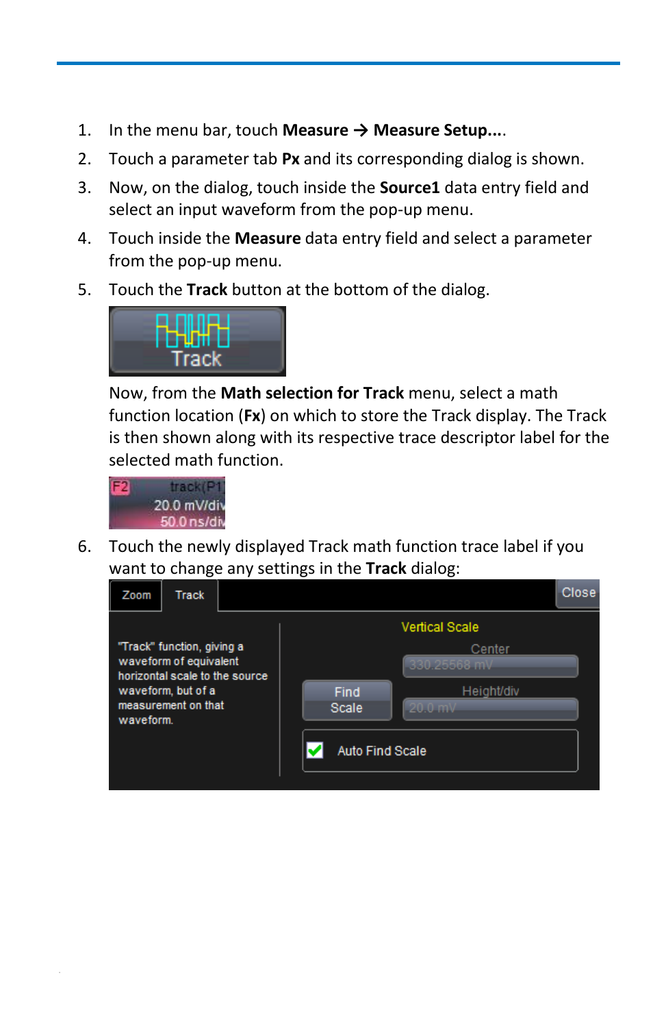 Creating a track view | Teledyne LeCroy WaveRunner 6 Zi and 12-Bit HRO Getting Started Manual User Manual | Page 121 / 198