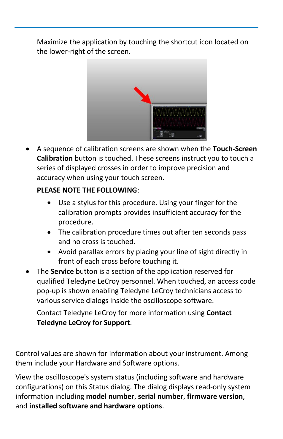 Status | Teledyne LeCroy WaveRunner 6 Zi and 12-Bit HRO Getting Started Manual User Manual | Page 152 / 198
