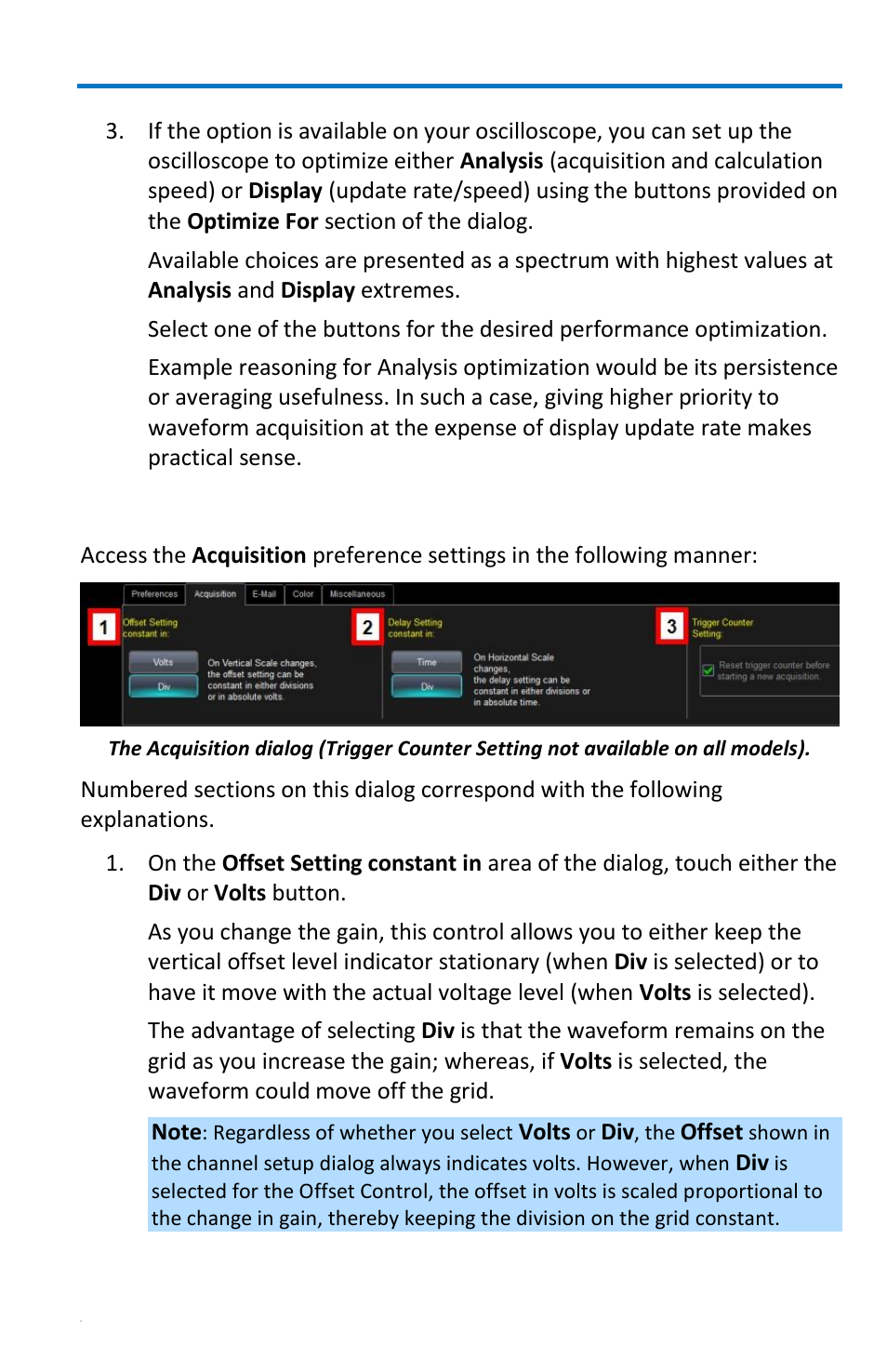 Acquisition, Getting started manual | Teledyne LeCroy WaveRunner 6 Zi and 12-Bit HRO Getting Started Manual User Manual | Page 167 / 198