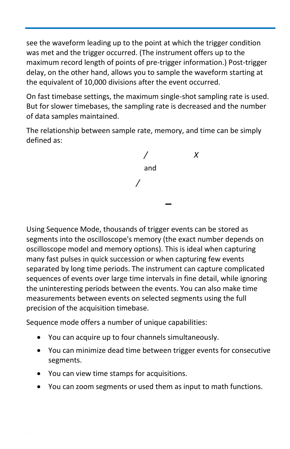 Sequence sampling mode – working with segments | Teledyne LeCroy WaveRunner 6 Zi and 12-Bit HRO Getting Started Manual User Manual | Page 61 / 198