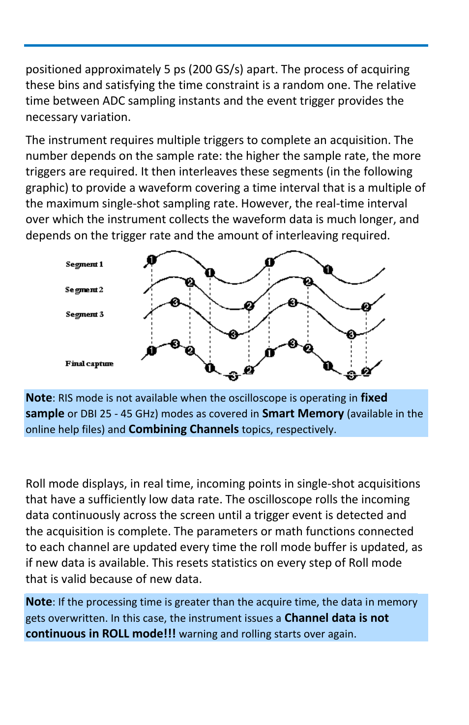 Roll mode | Teledyne LeCroy WaveRunner 6 Zi and 12-Bit HRO Getting Started Manual User Manual | Page 68 / 198