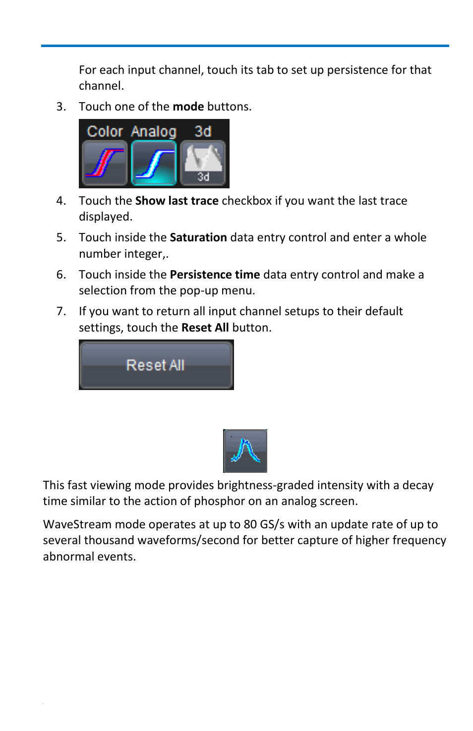 Wavestream display mode | Teledyne LeCroy WaveRunner 6 Zi and 12-Bit HRO Getting Started Manual User Manual | Page 97 / 198