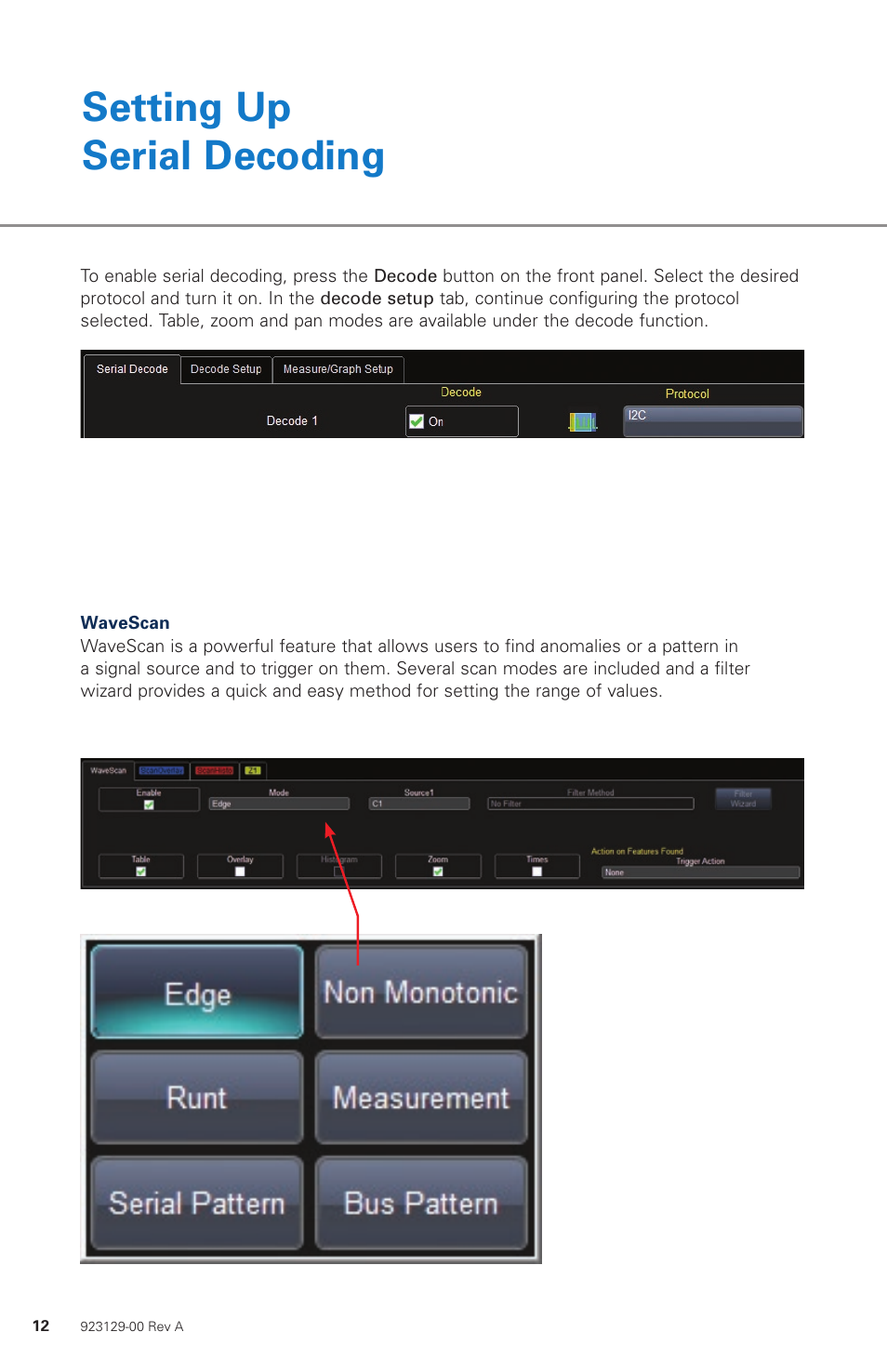 Setting up serial decoding | Teledyne LeCroy WaveRunner 6 Zi Quick Reference Guide User Manual | Page 12 / 20