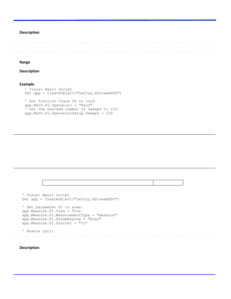 Amplitude, Area | Teledyne LeCroy WaveSurfer Automation Command User Manual | Page 217 / 226