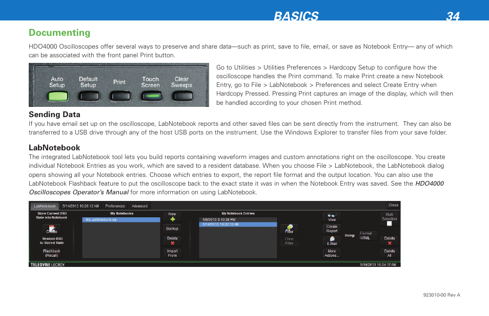 Basics 34 | Teledyne LeCroy HDO 4000 Getting Started Guide User Manual | Page 38 / 48