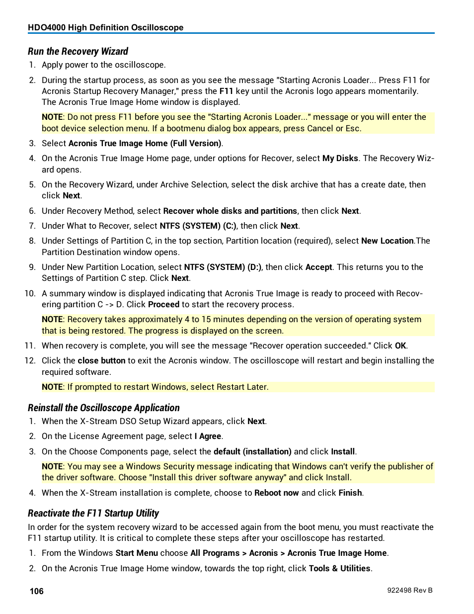 Teledyne LeCroy HDO 4000 Operators Manual User Manual | Page 114 / 122