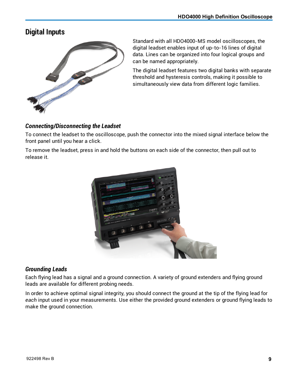 Digital inputs | Teledyne LeCroy HDO 4000 Operators Manual User Manual | Page 17 / 122
