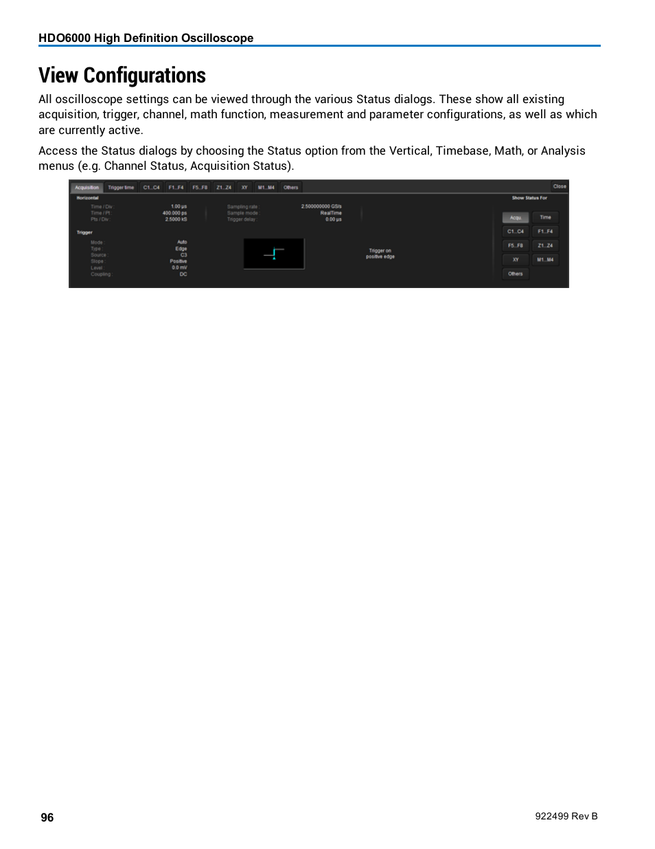 View configurations | Teledyne LeCroy HDO6000 Operators Manual User Manual | Page 104 / 142