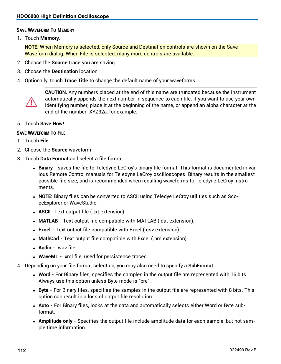 Teledyne LeCroy HDO6000 Operators Manual User Manual | Page 120 / 142
