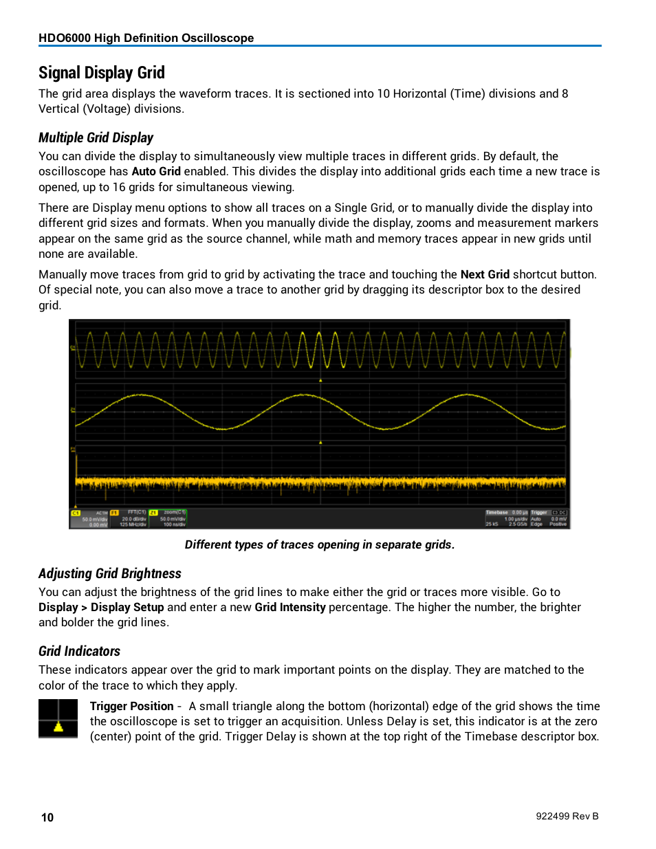 Signal display grid | Teledyne LeCroy HDO6000 Operators Manual User Manual | Page 18 / 142