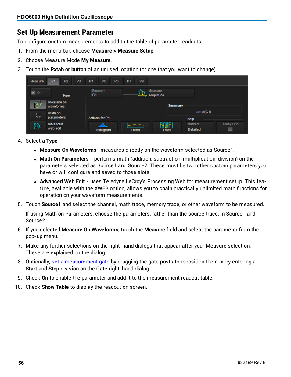 Set up measurement parameter | Teledyne LeCroy HDO6000 Operators Manual User Manual | Page 64 / 142