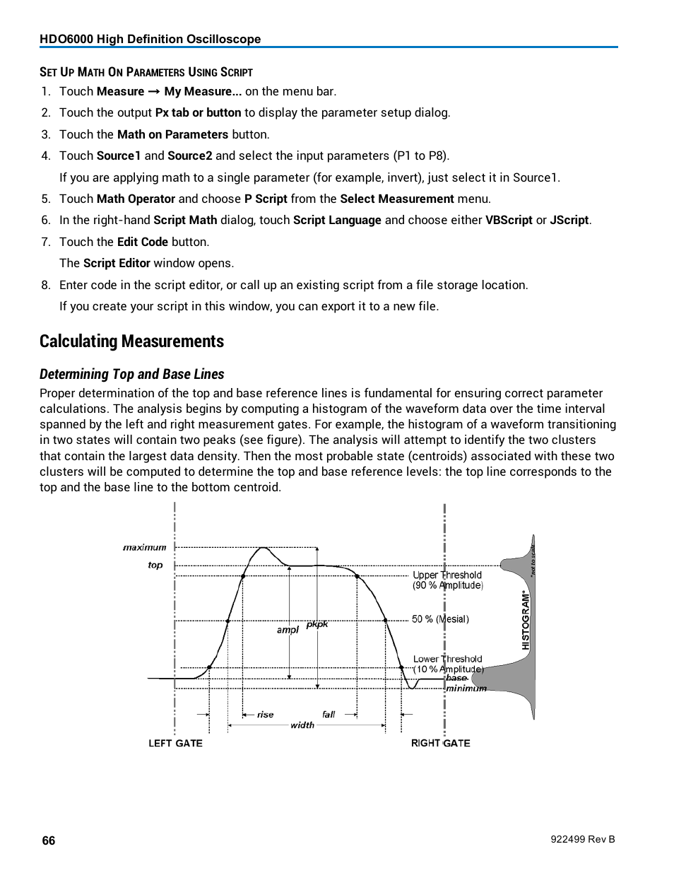 Calculating measurements | Teledyne LeCroy HDO6000 Operators Manual User Manual | Page 74 / 142