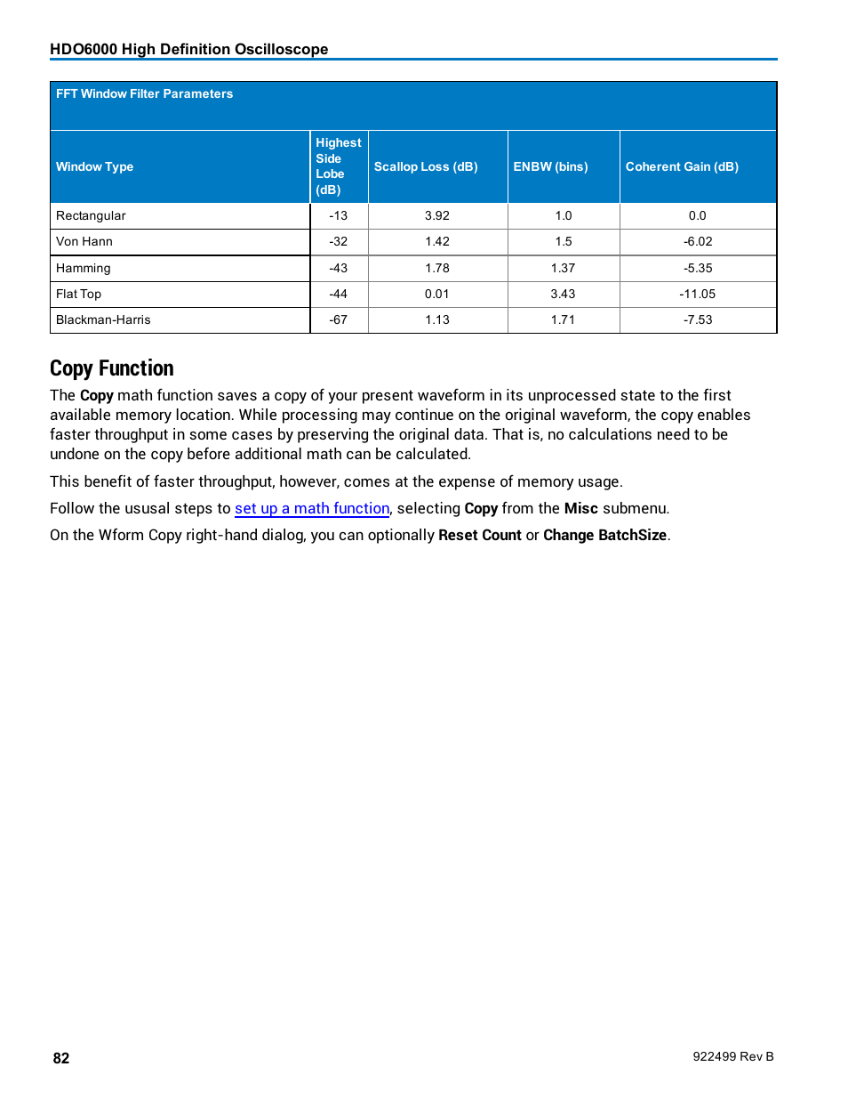 Copy function | Teledyne LeCroy HDO6000 Operators Manual User Manual | Page 90 / 142