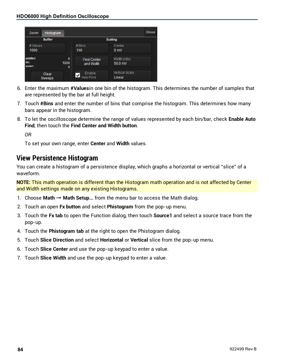 View persistence histogram | Teledyne LeCroy HDO6000 Operators Manual User Manual | Page 92 / 142