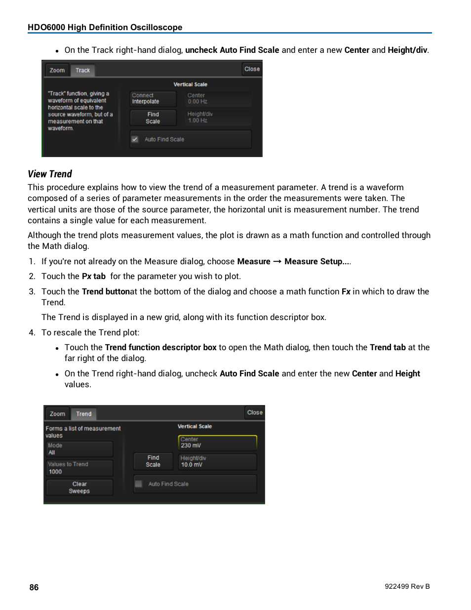 View, Trend, View trend | Teledyne LeCroy HDO6000 Operators Manual User Manual | Page 94 / 142