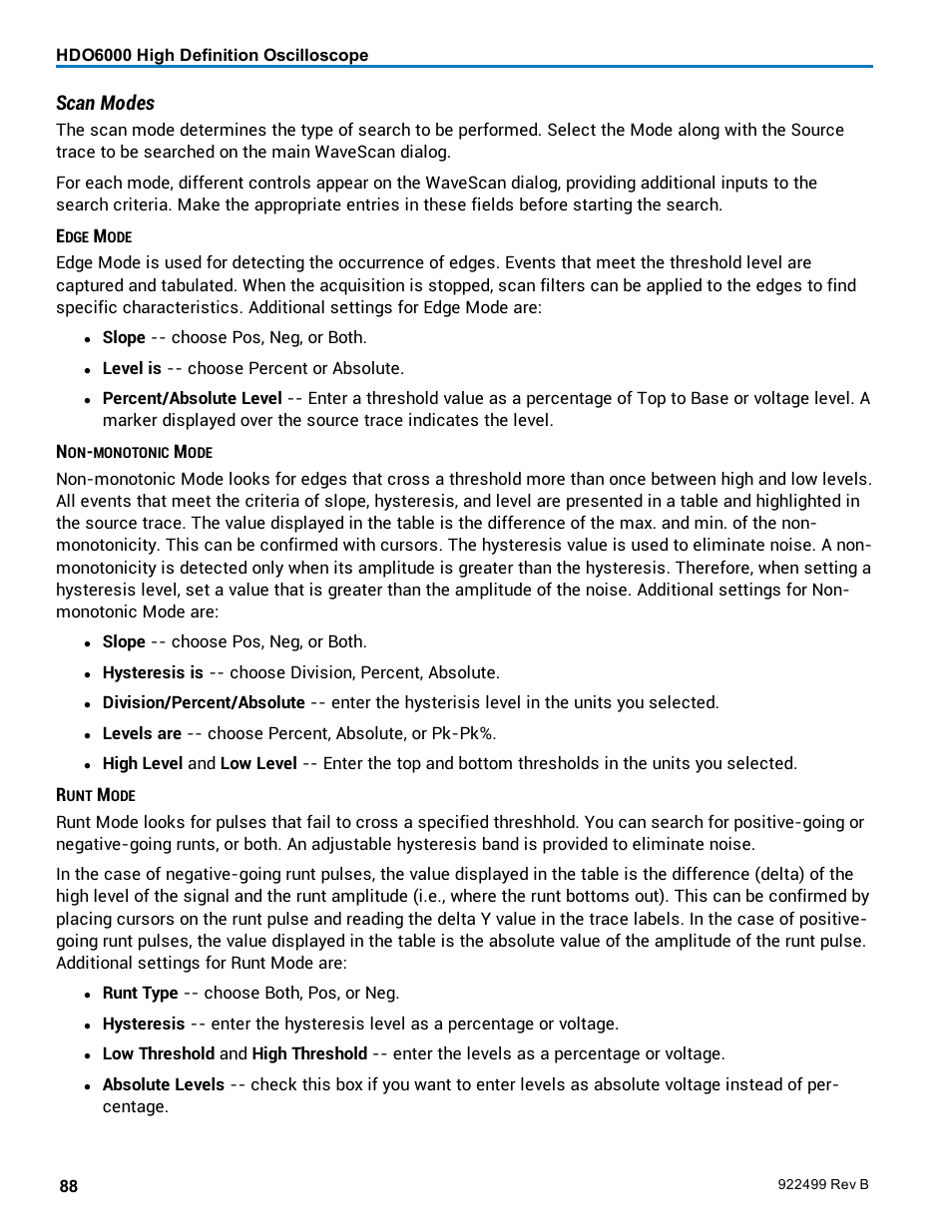 Scan modes | Teledyne LeCroy HDO6000 Operators Manual User Manual | Page 96 / 142