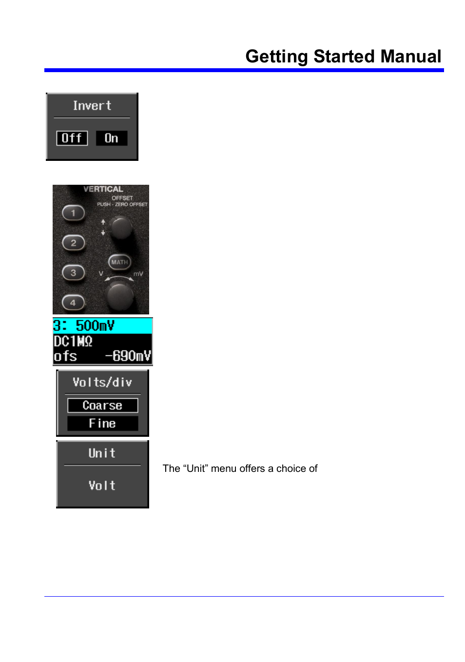 Adjusting the waveform's position, Getting started manual | Teledyne LeCroy WaveJet 300A Series Getting Started Guide User Manual | Page 40 / 67