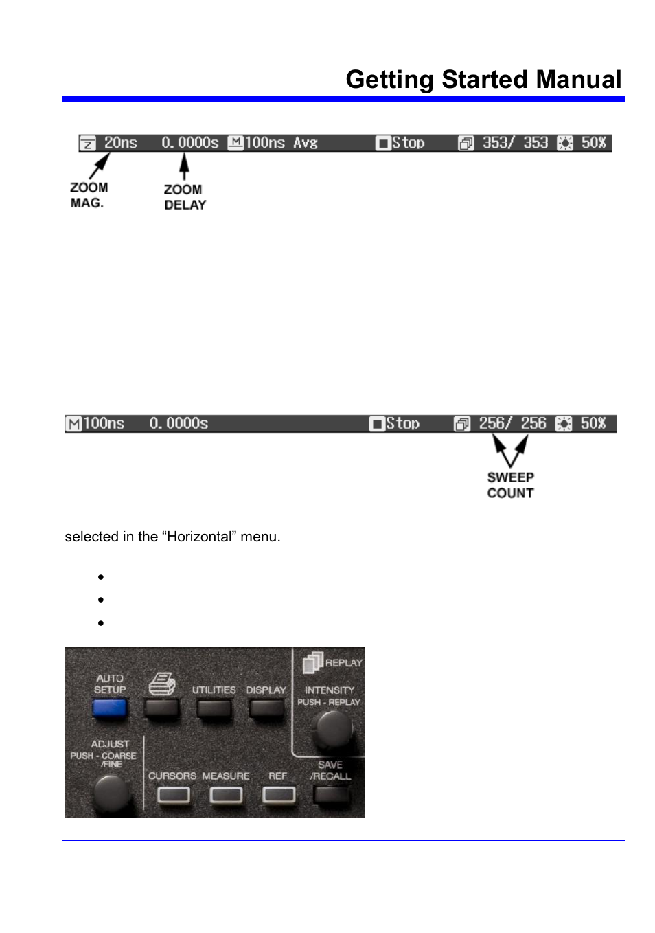 Save and recall, Saving and recalling scope settings, Getting started manual | Teledyne LeCroy WaveJet 300A Series Getting Started Guide User Manual | Page 58 / 67