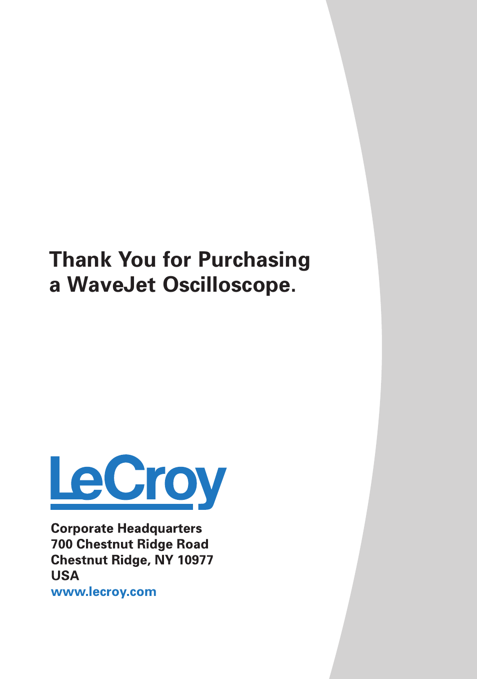Teledyne LeCroy WaveJet 300A Series Getting Started Guide User Manual | Page 67 / 67