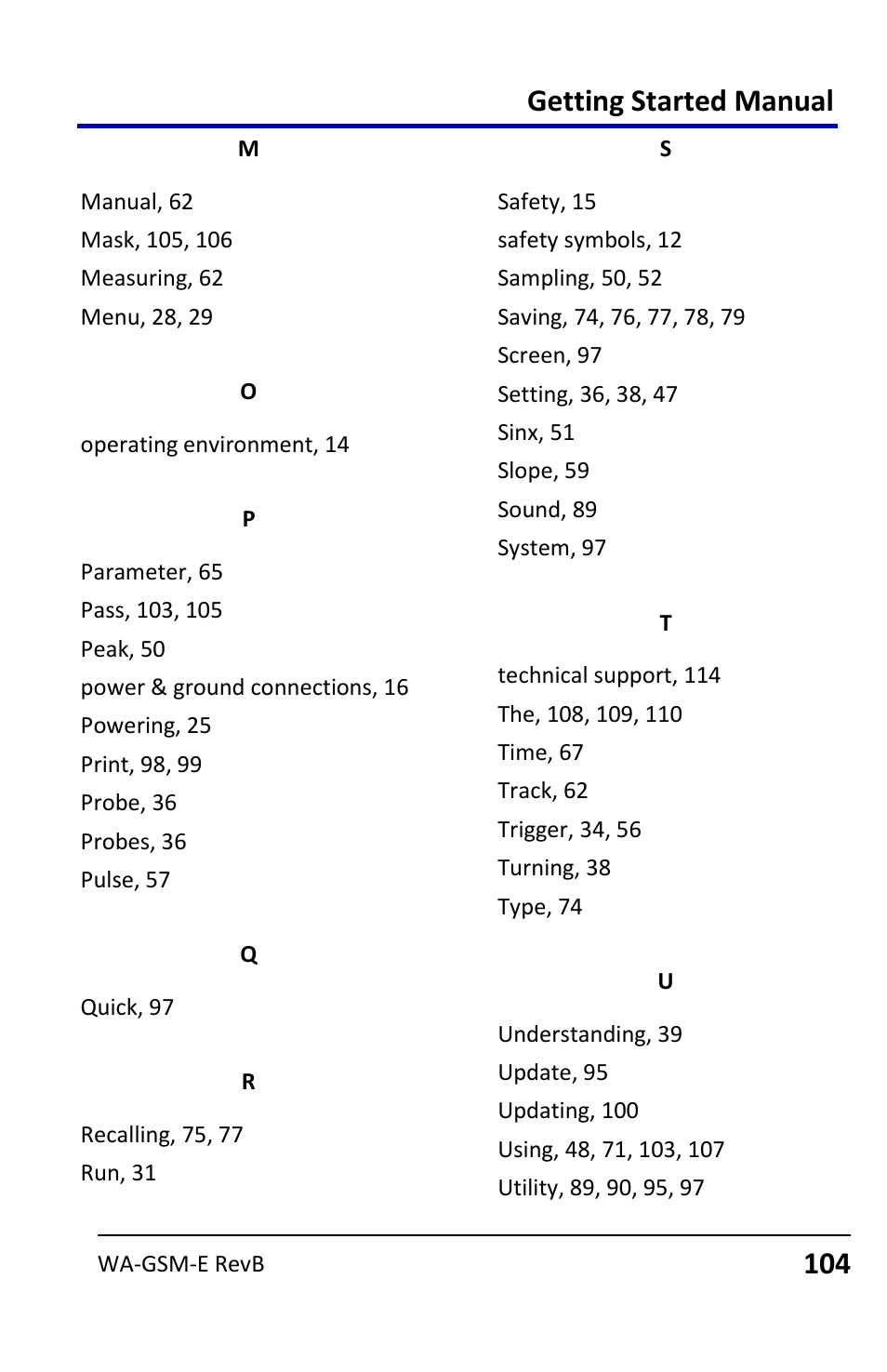 Getting started manual | Teledyne LeCroy WaveAce User Manual | Page 104 / 106