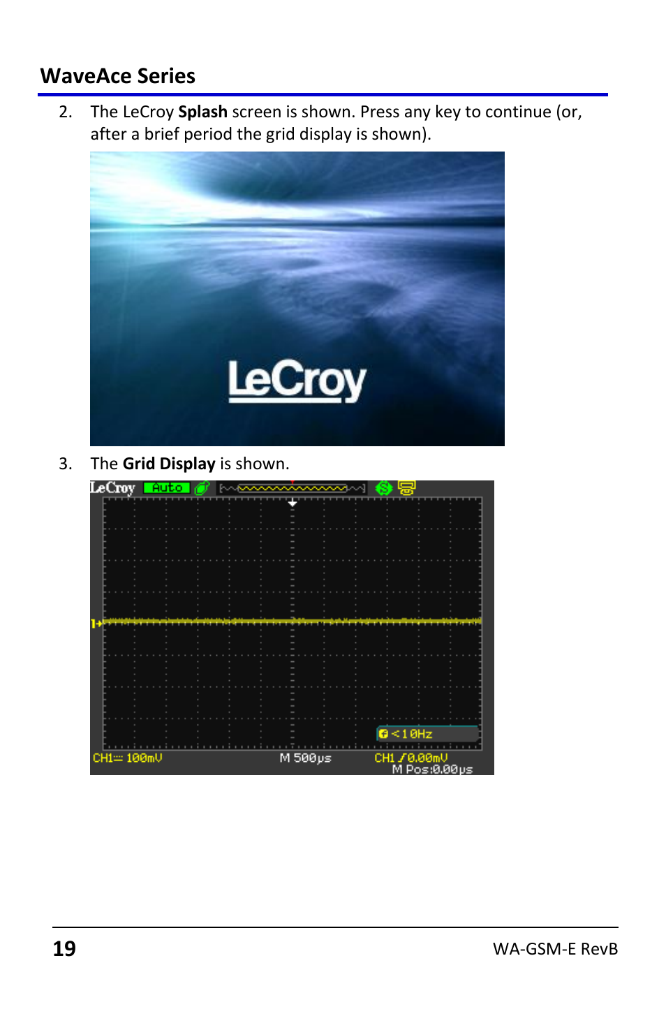 Waveace series | Teledyne LeCroy WaveAce User Manual | Page 19 / 106