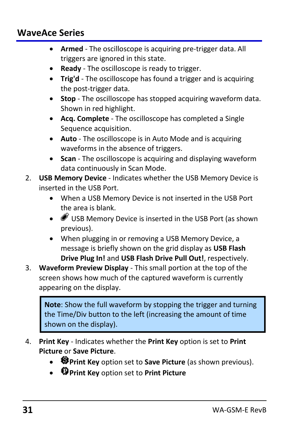 Waveace series | Teledyne LeCroy WaveAce User Manual | Page 31 / 106