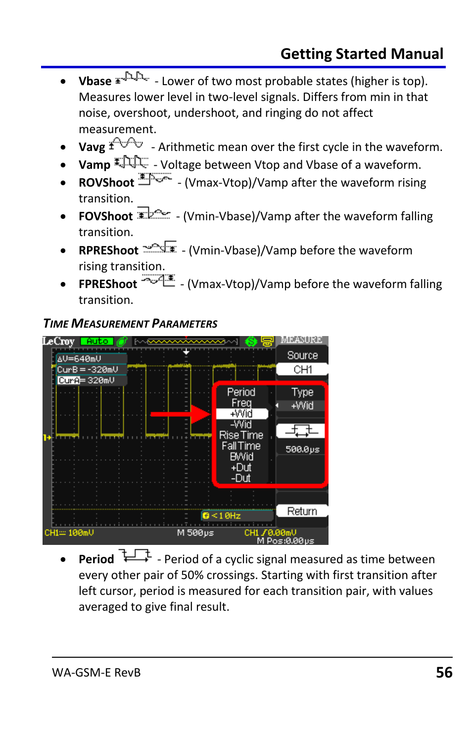 Getting started manual | Teledyne LeCroy WaveAce User Manual | Page 56 / 106