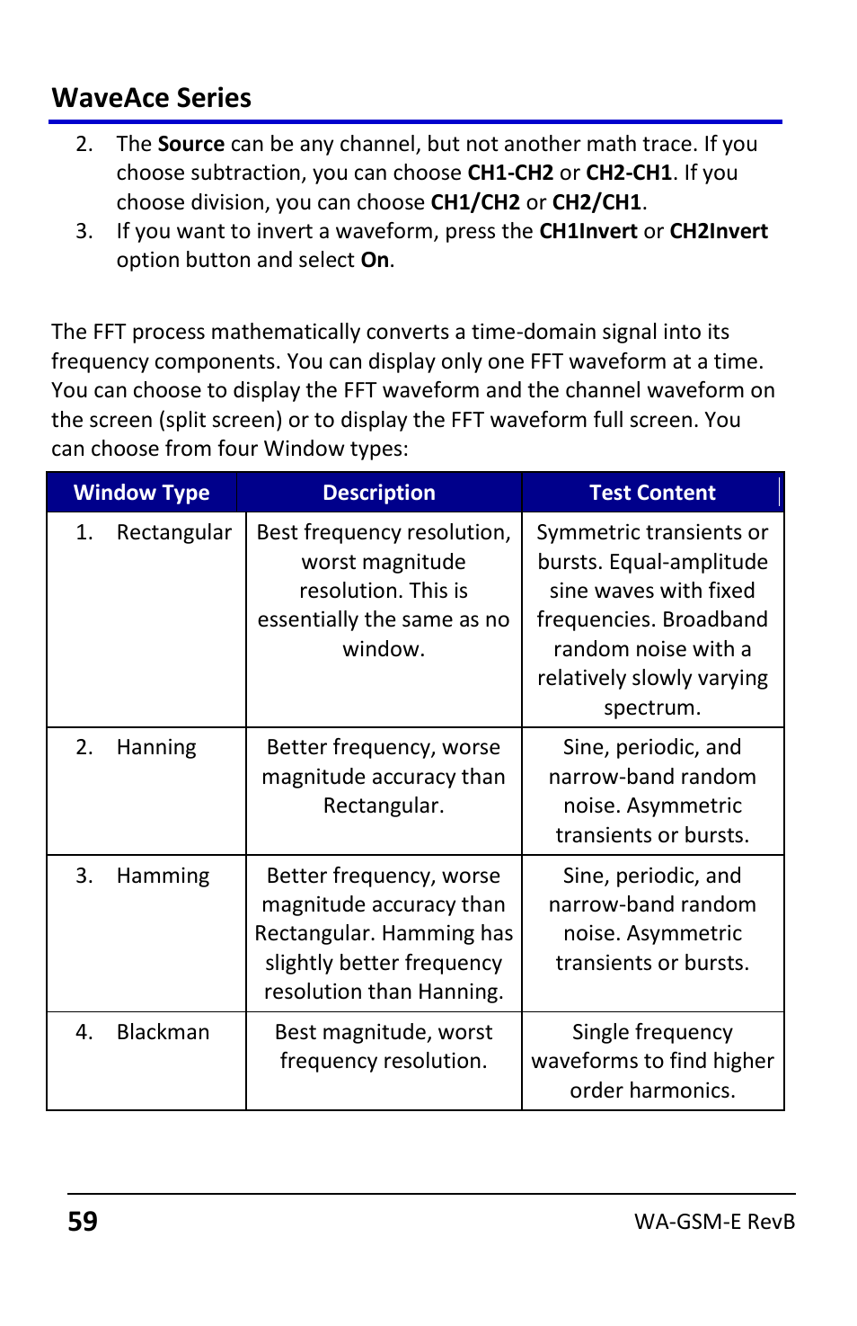 Waveace series | Teledyne LeCroy WaveAce User Manual | Page 59 / 106