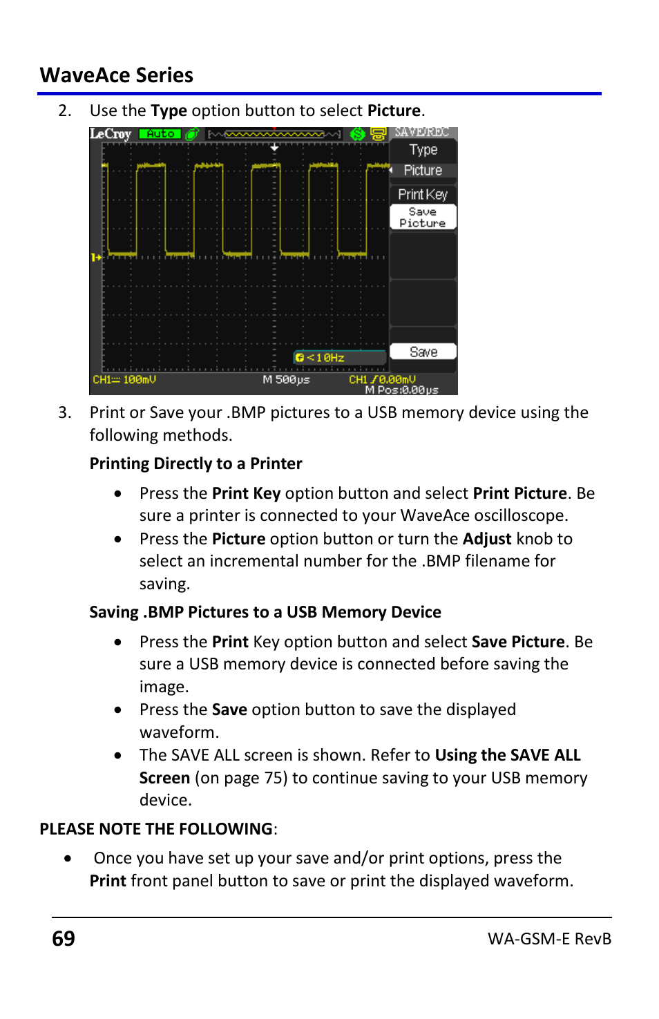 Waveace series | Teledyne LeCroy WaveAce User Manual | Page 69 / 106