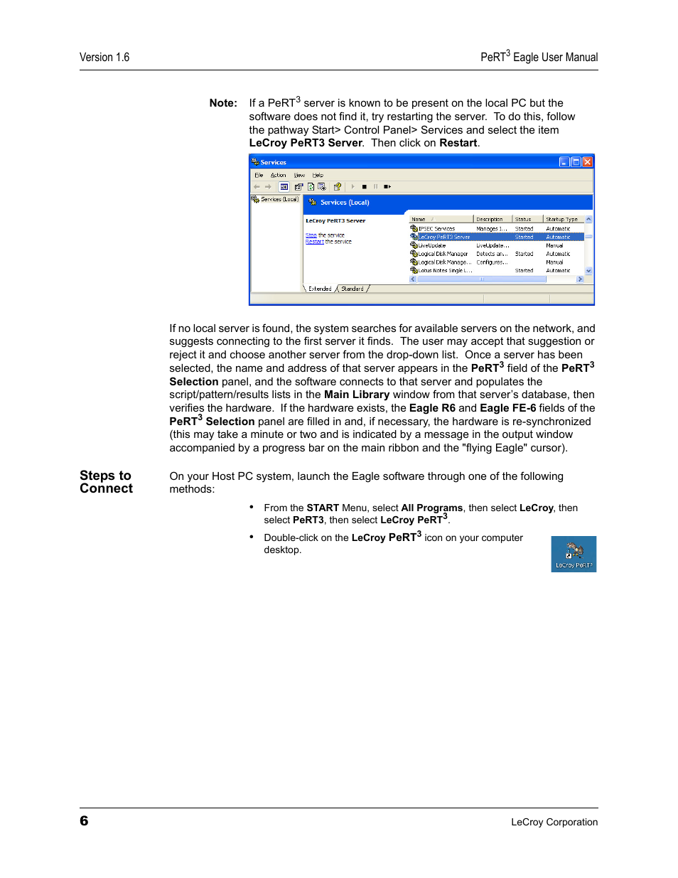 Steps to connect | Teledyne LeCroy PeRT3 Eagle Systems User Manual | Page 10 / 84