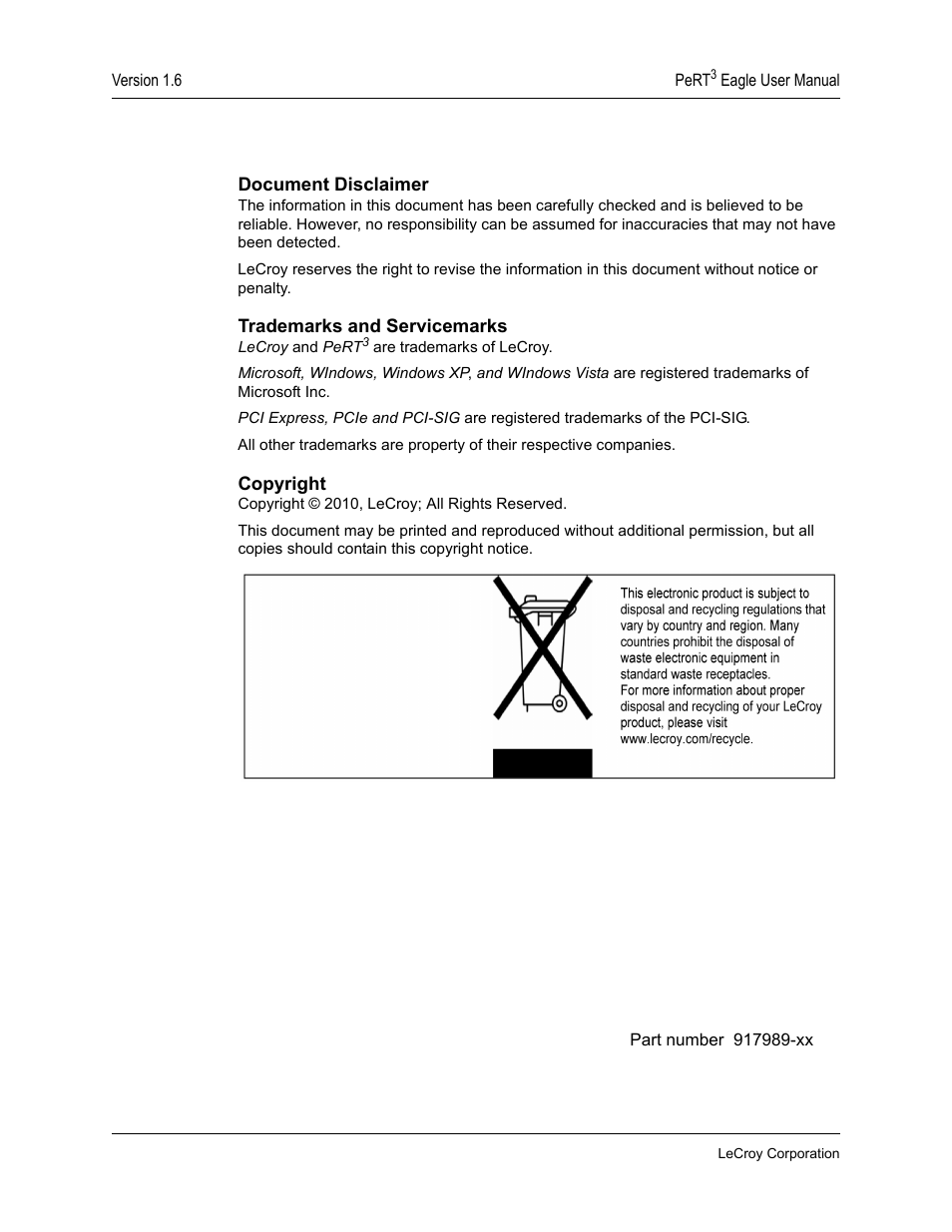 Teledyne LeCroy PeRT3 Eagle Systems User Manual | Page 2 / 84