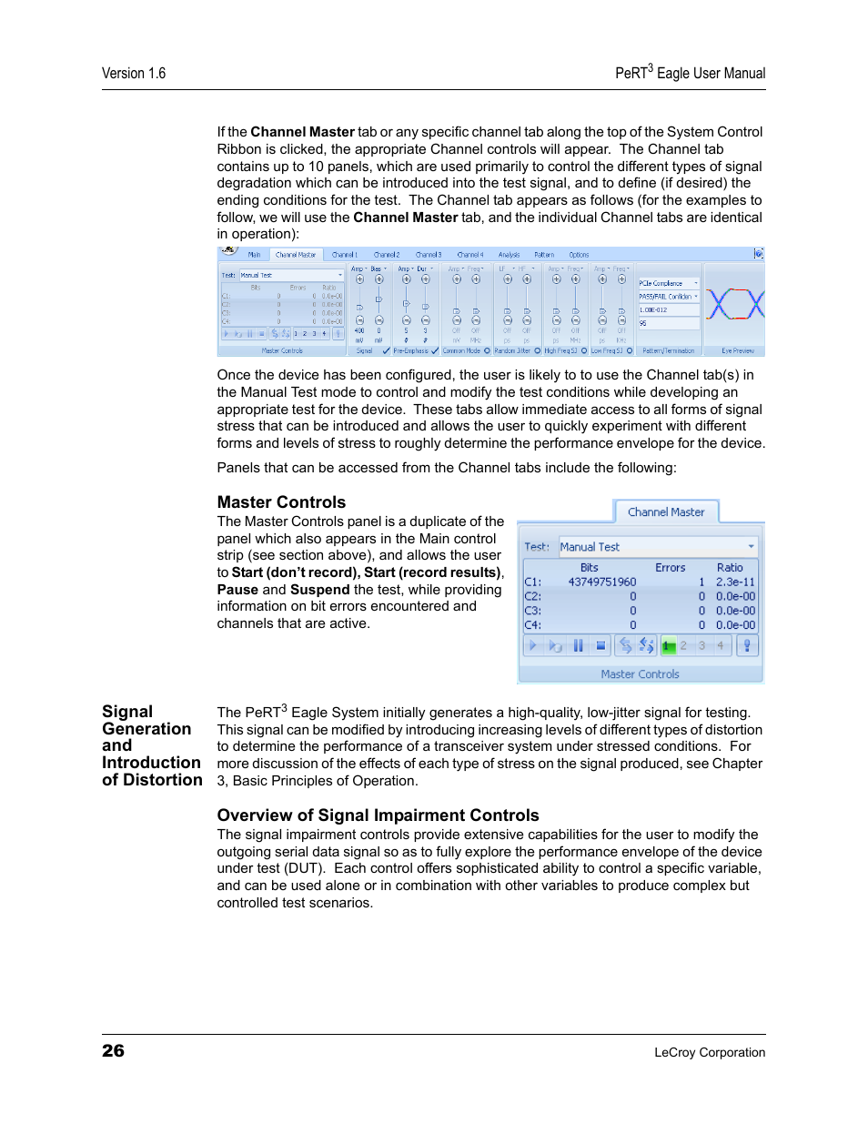Signal generation and introduction of distortion | Teledyne LeCroy PeRT3 Eagle Systems User Manual | Page 30 / 84