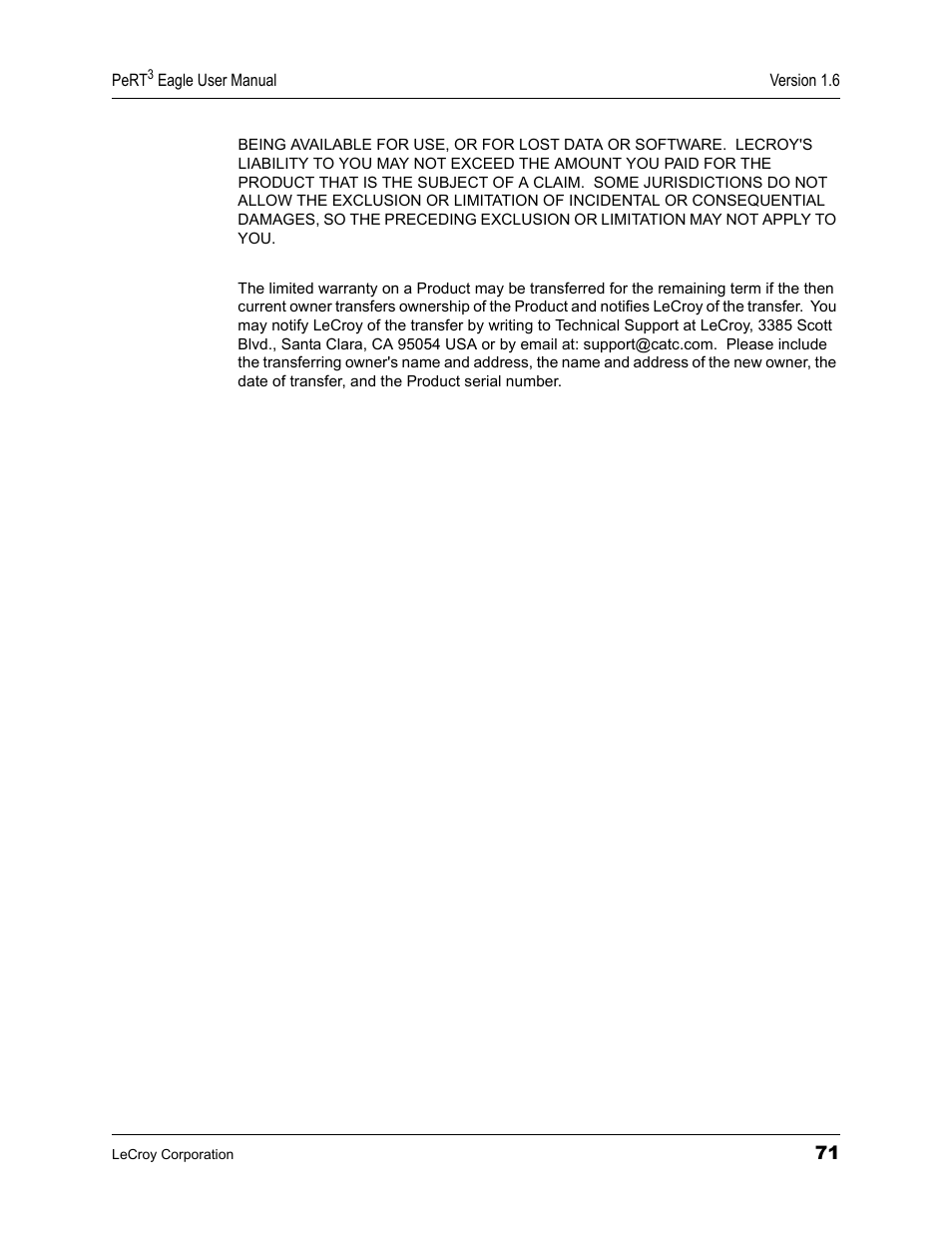 Teledyne LeCroy PeRT3 Eagle Systems User Manual | Page 75 / 84