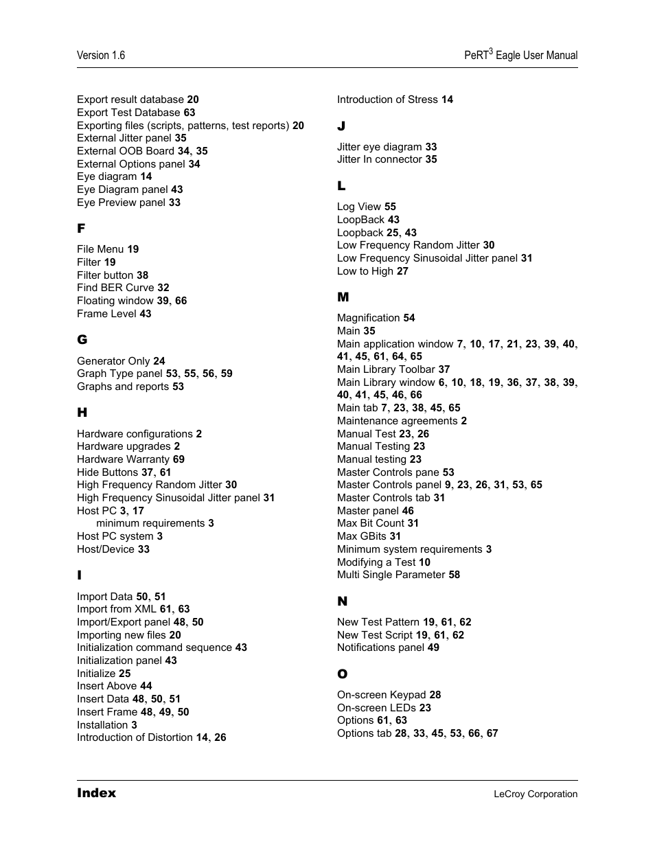 Teledyne LeCroy PeRT3 Eagle Systems User Manual | Page 82 / 84