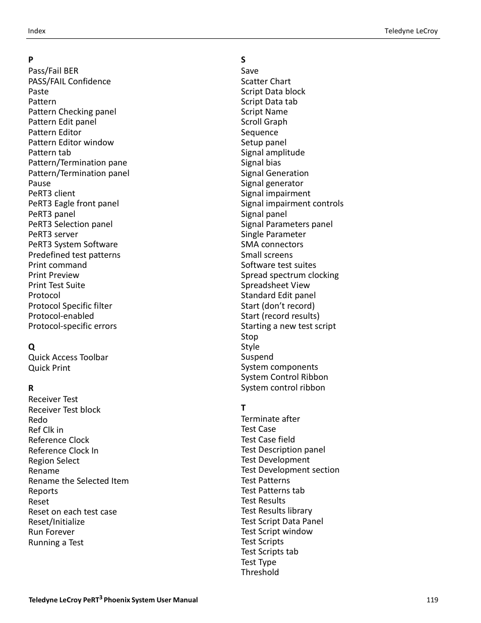 Teledyne LeCroy PeRT3 Phoenix System User Manual | Page 121 / 122