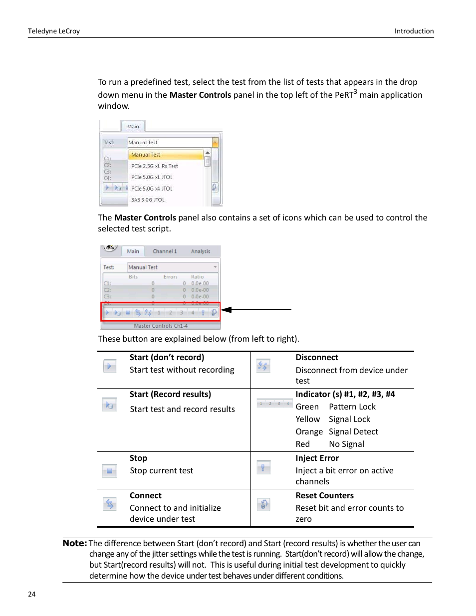 Selecting and running a test | Teledyne LeCroy PeRT3 Phoenix System User Manual | Page 26 / 122