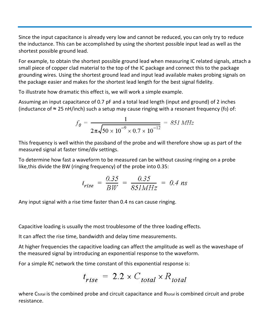 Capacitive loading | Teledyne LeCroy HFP1000 User Manual | Page 26 / 46